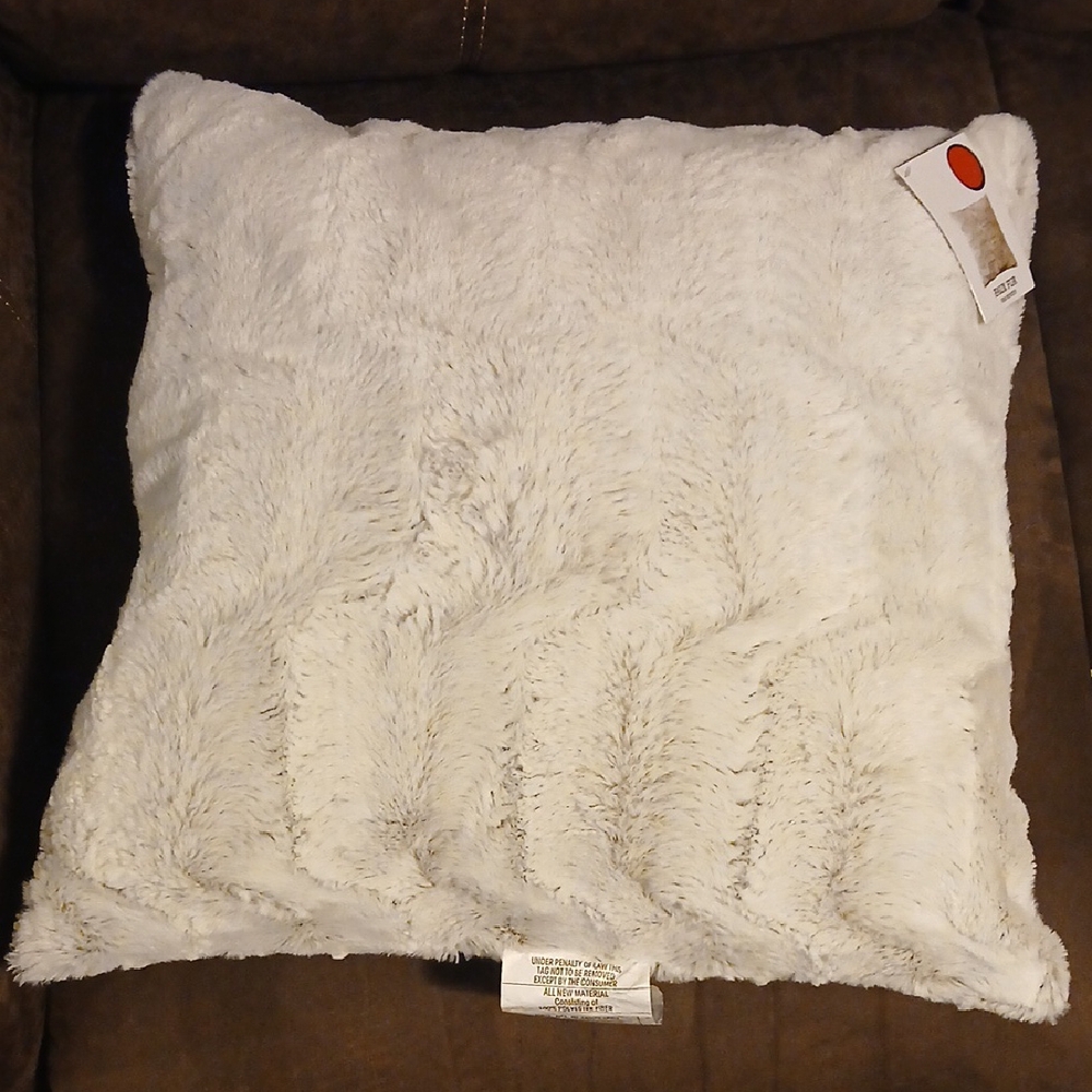 Luxurious White Accent Pillow